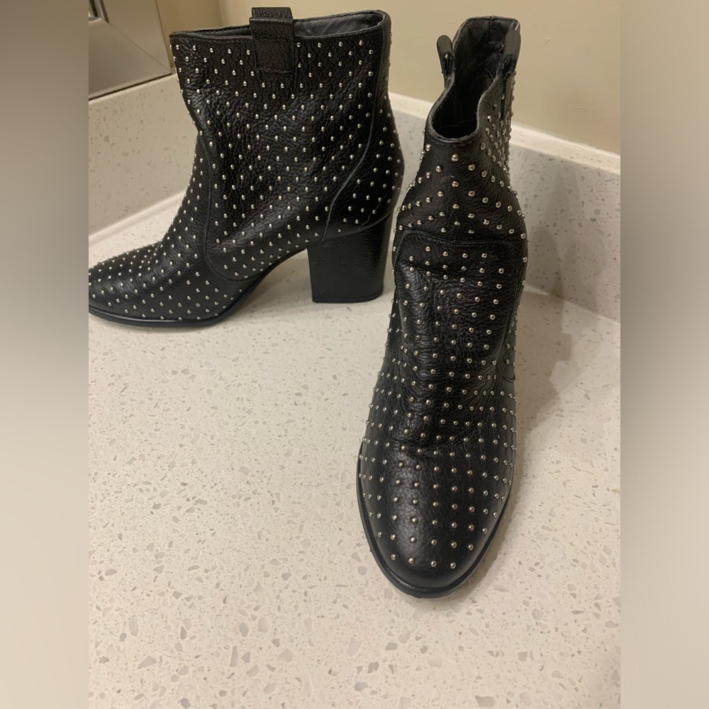 Rebecca Minkoff black studded booties